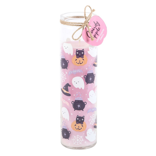 Halloween Candy Apple Tube Candle - Candy Apple