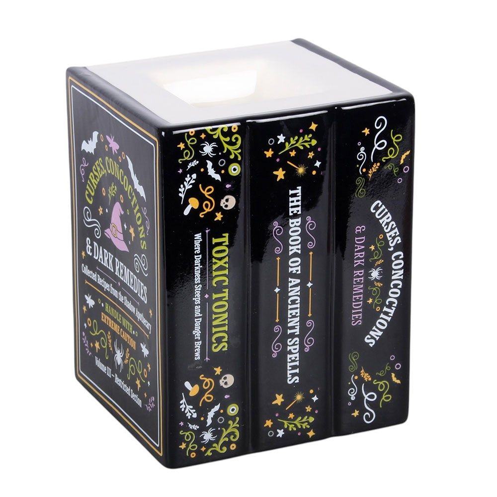 Witches Apothercary Book Shaped -  Oil Burner / Wax Melter