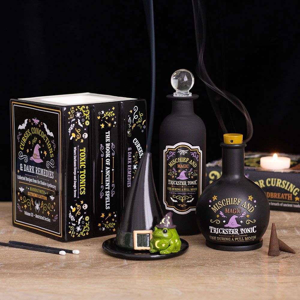 Witches Apothercary Book Shaped -  Oil Burner / Wax Melter