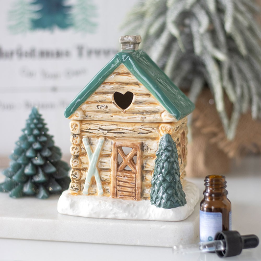 CHRISTMAS - Cabin Ski Chalet Oil Burner / Wax Melter
