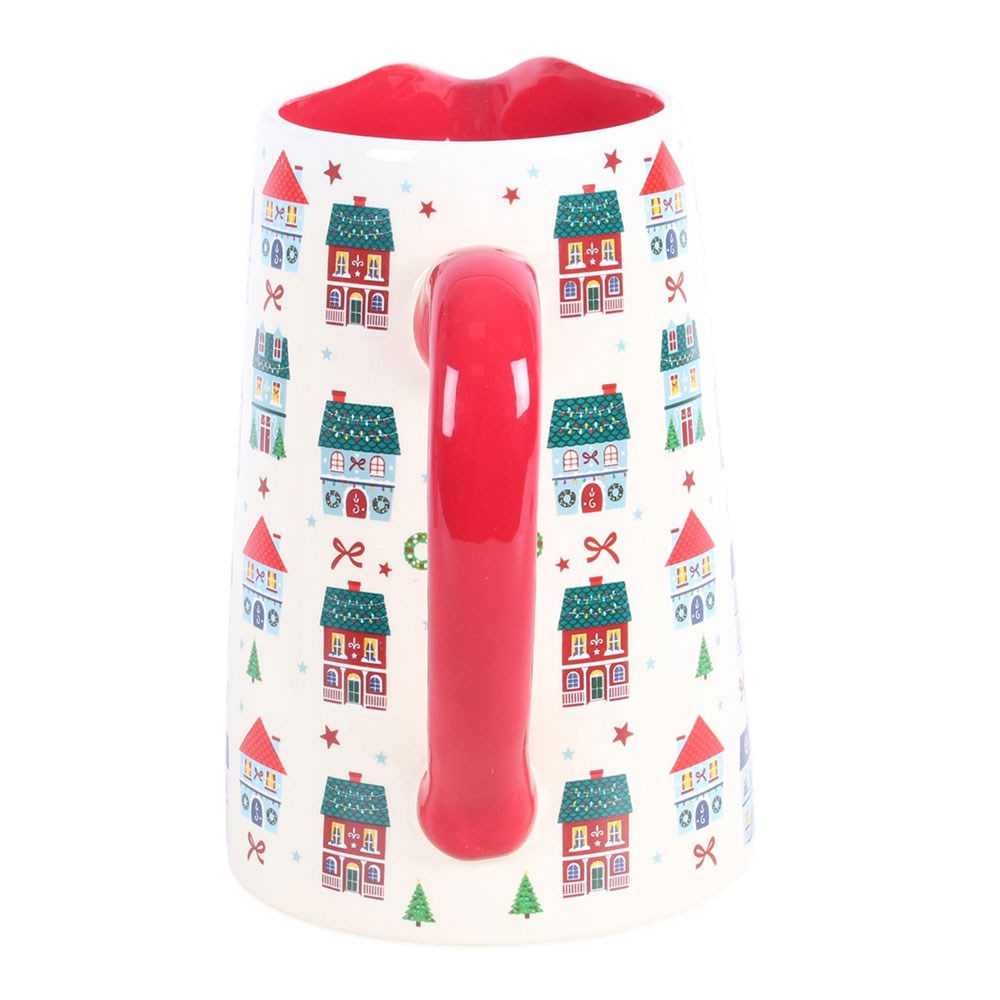 Christmas Street Print Flower Jug Vase