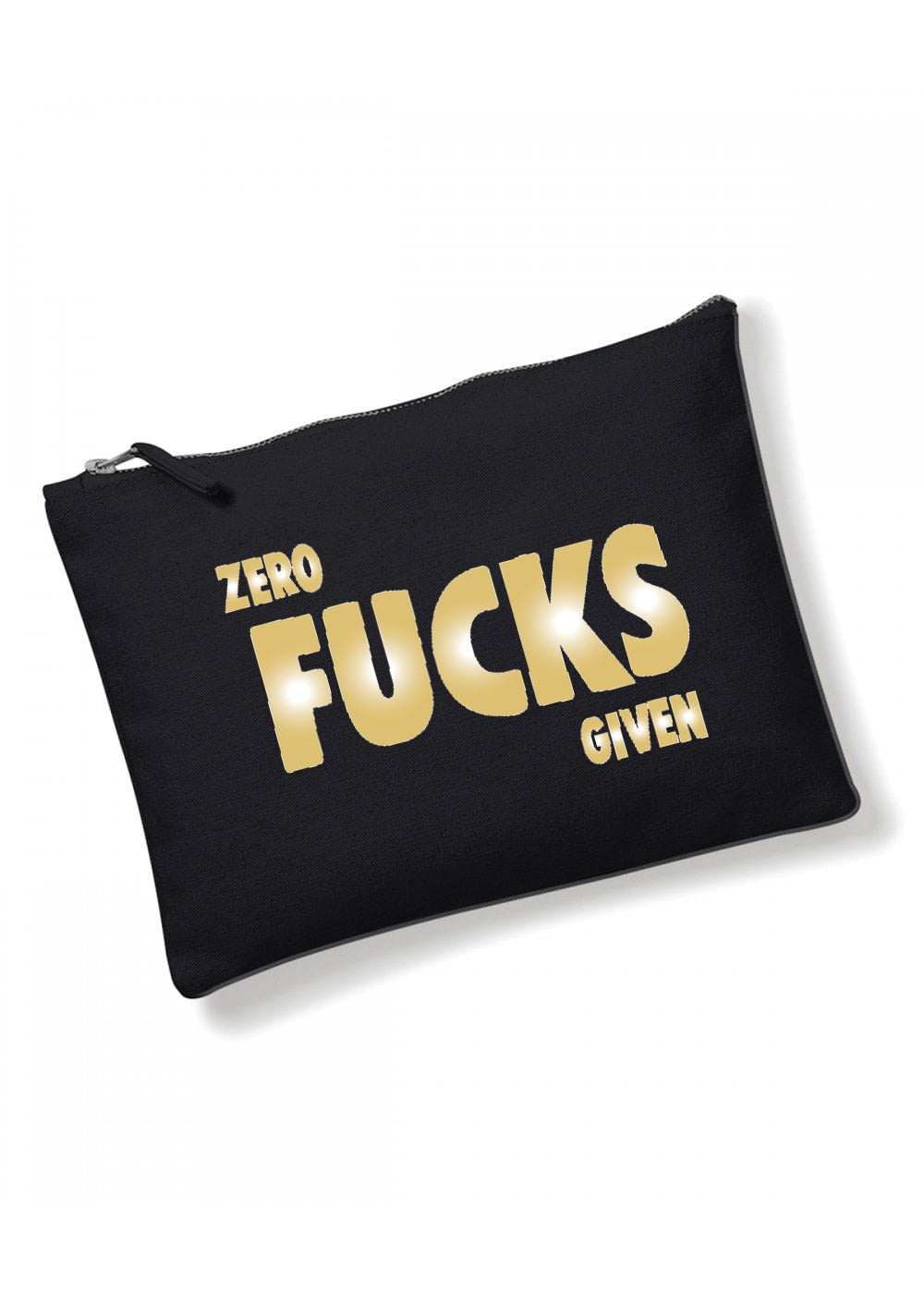 STOCKING FILLER / SECRET SANTA CHRISTMAS - Zero F**KS Given - Make Up / Cosmetic Bag