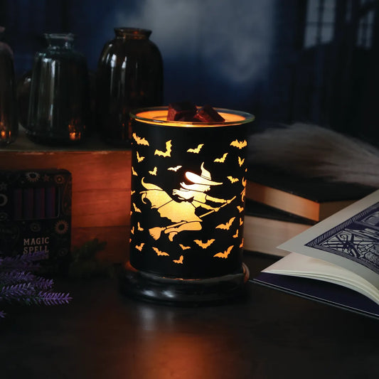 Halloween / Autumn - Electric Wax Melter Touch - Black Silhouette Witch 17cm