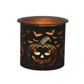 Halloween / Autumn - Black & Gold Silhouette Melter Pumpkin Oil Burner / Wax Melter
