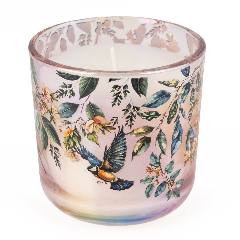 LED Candle Jars - Garden Blooms - Plum Lustre