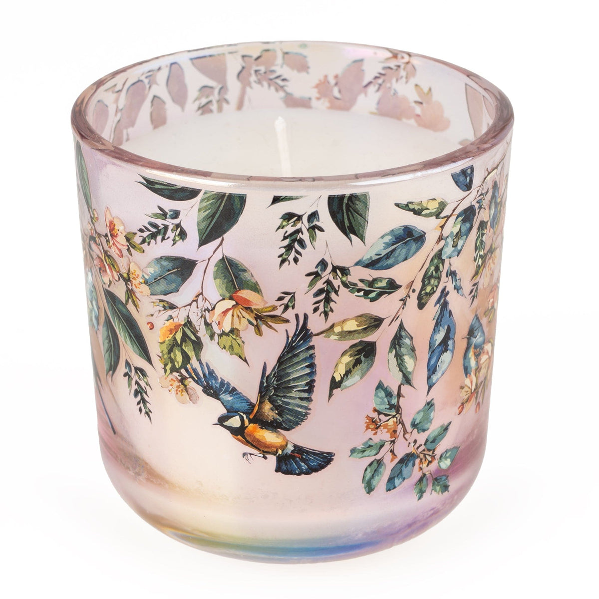 LED Candle Jars - Garden Blooms - Plum Lustre