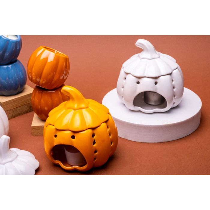 HALLOWEEN PUMPKIN Oil Burner/Wax Melter - ORANGE