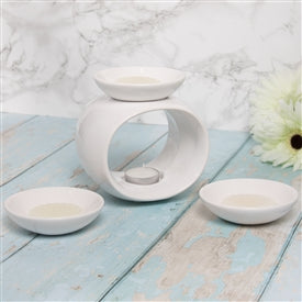 Wax Melter - White Oval Ceramic