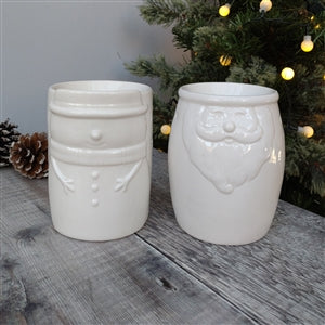 Snowman / Father Christmas White Oil Burner / Wax Melter