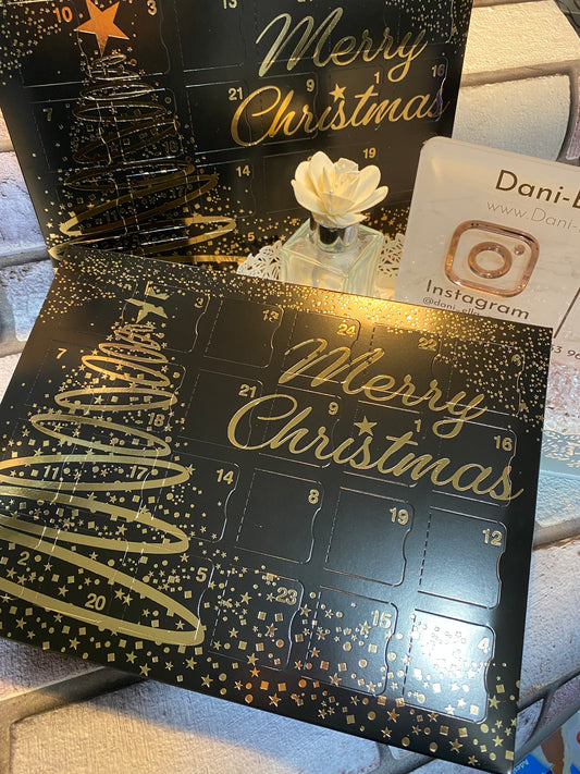Wax Melt Calendar - CHRISTMAS - 24 Days of Christmas Wax Melt Calendar - Black & Gold