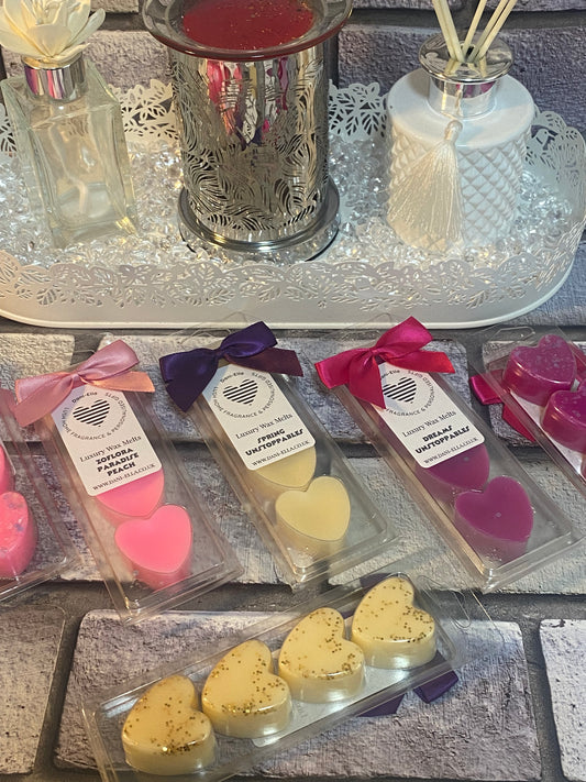 4 LOVE HEARTS Wax Melts - UNSTOPPABLES Inspired Fragrances