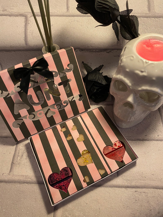 Selection Boxes - Personalised Rose Gold & Black Stripe Selection Box
