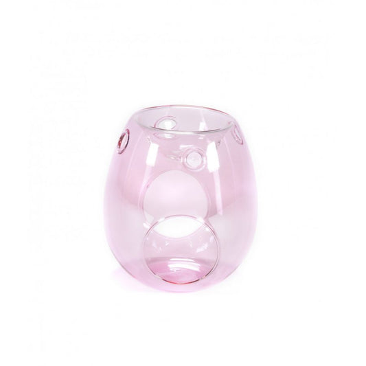 Clear Pink Glass - Oil Burner / Wax Melter